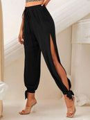 Calça Jogger Fenda Lateral Amarração Viscose