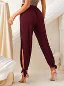 Calça Jogger Fenda Lateral Amarração Viscose