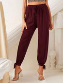 Calça Jogger Fenda Lateral Amarração Viscose