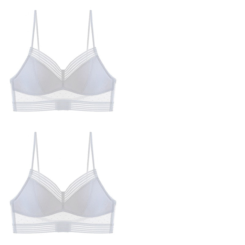 COMPRE 1 LEVE 2 - Sutiã de Renda com Tule e Costas Invisíveis + FRETE GRÁTIS PARA SUA REGIÃO!