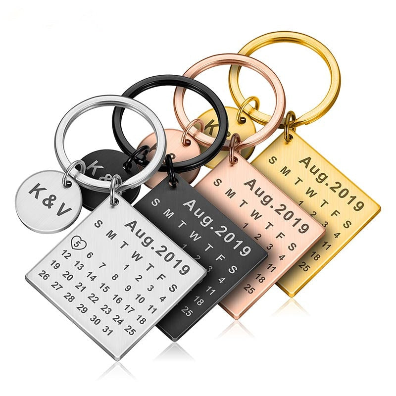 Chaveiro Calendário Personalizado - Love Moments
