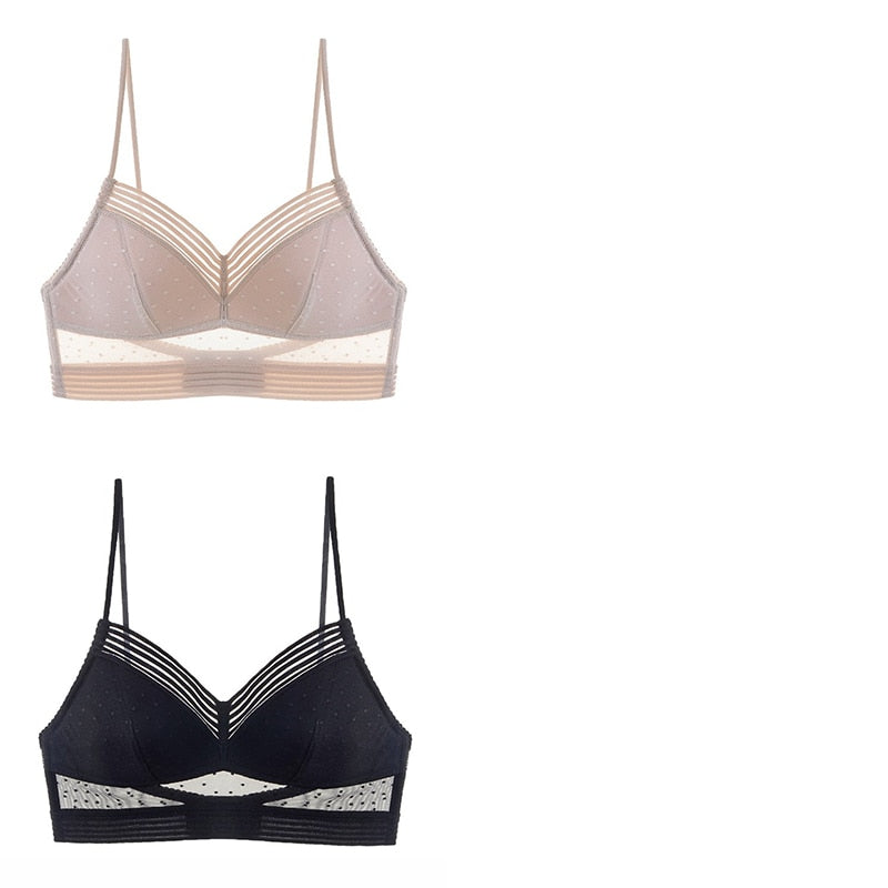 COMPRE 1 LEVE 2 - Sutiã de Renda com Tule e Costas Invisíveis + FRETE GRÁTIS PARA SUA REGIÃO!