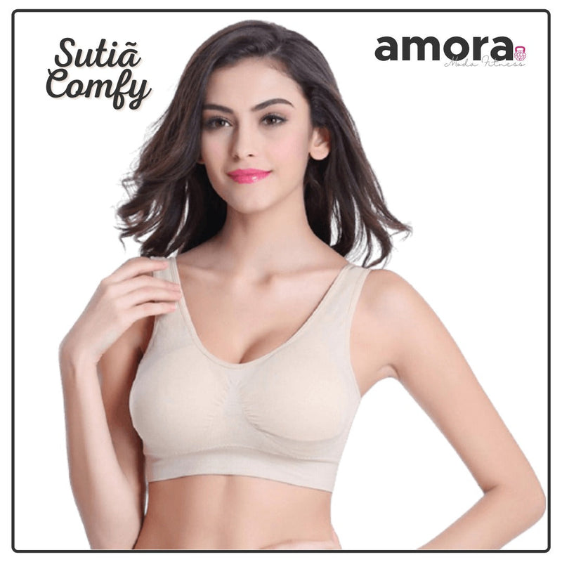 LIQUIDAÇÃO: Sutiã Comfy SEM COSTURA: sustentação, firmeza e elegância - ( COMPRE 2 LEVE 3 ).