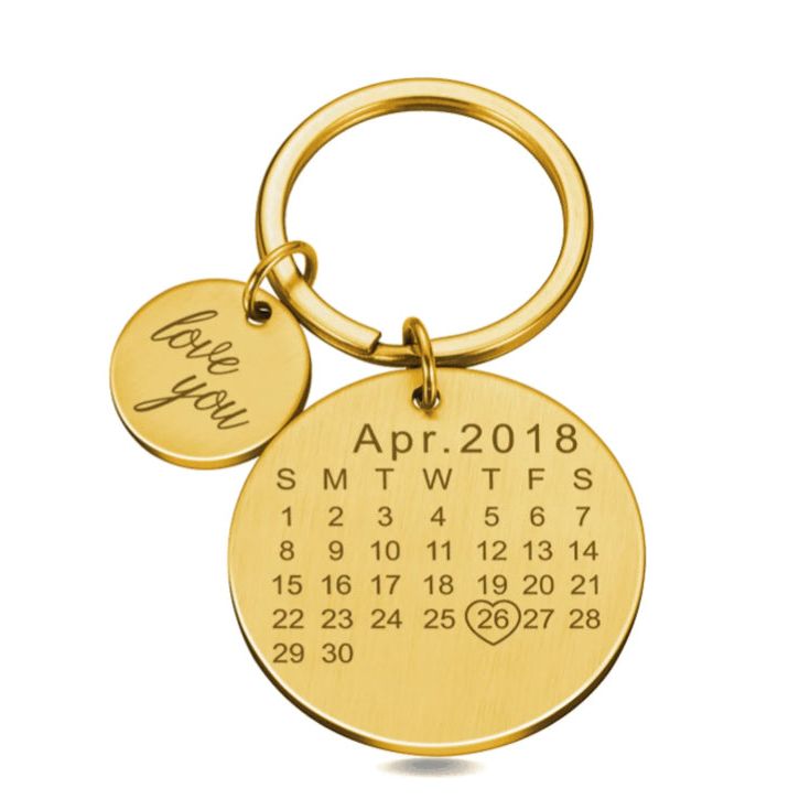 Chaveiro Calendário Personalizado - Love Moments