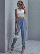 Calça Jogger Fenda Lateral Amarração Viscose