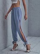 Calça Jogger Fenda Lateral Amarração Viscose