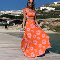 Conjuntos Cropped com Saia Longa Estampados de Verão