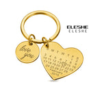 Chaveiro Calendário Personalizado - Love Moments