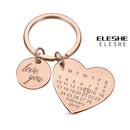 Chaveiro Calendário Personalizado - Love Moments