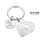 Chaveiro Calendário Personalizado - Love Moments