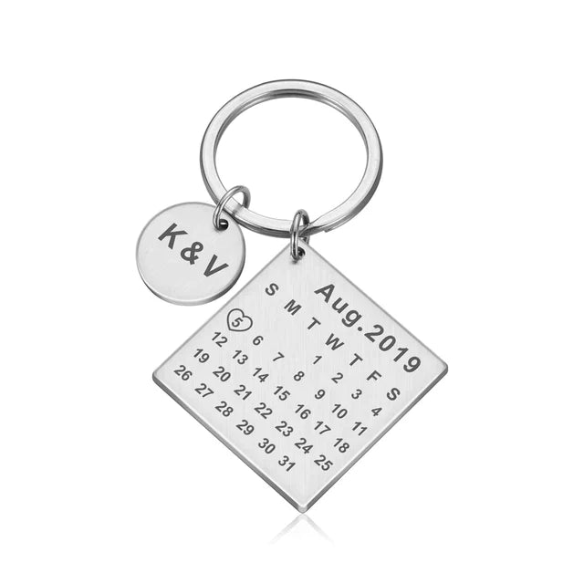 Chaveiro Calendário Personalizado - Love Moments