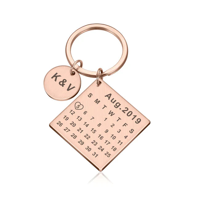 Chaveiro Calendário Personalizado - Love Moments